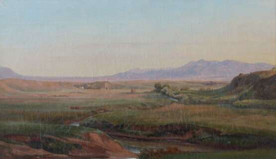 Landschaftsmaler des 19. Jahrhundert ''Gebirgslandschaft mit Flusslauf'' - фото 1