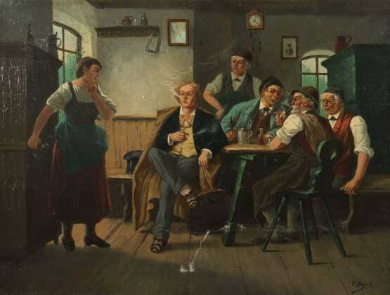Maler des 19./20. Jahrhundert ''Der Reisende'' - Foto 1
