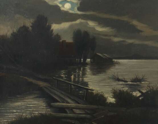 Landschaftsmaler des 20. Jahrhundert ''Landschaft im Mondschein'' - фото 1