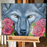 “Wolf eyes” Oil paint Animalistic 2020 - photo 3