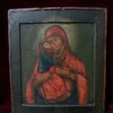 Икона Богородицы Двойной Ковчег Wood Oil paint Religious genre 1917 - photo 1