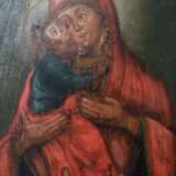 Икона Богородицы Двойной Ковчег Wood Oil paint Religious genre 1917 - photo 2
