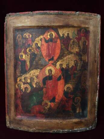 Икона Сошествие во ад Wood Oil paint Religious genre 1917 - photo 1