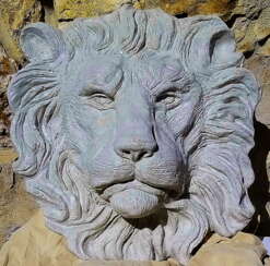 The bas-relief of the muzzle of a lion