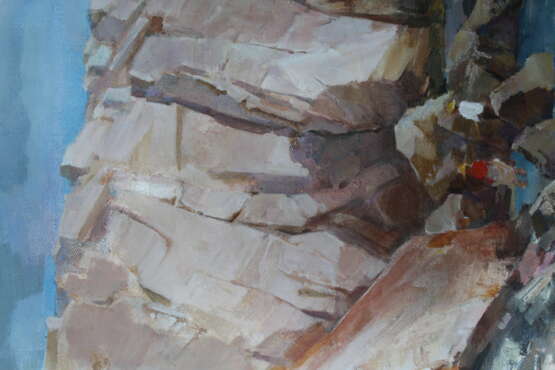 „Die Insel Paros. Scala“ Leinwand Ölfarbe Realismus Landschaftsmalerei 2010 - Foto 3