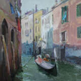 Венеция. Гондольер Canvas Oil paint Realism Landscape painting 2014 - photo 1