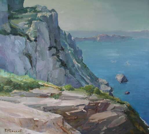 Остров Хиос. Скала. Греция Canvas Oil paint Realism Landscape painting 2015 - photo 1