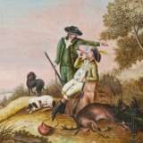 Feine Gouache mit jagdlichem Motiv, süddeutsch, um 1800 - photo 2