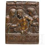 Bronzeplakete "Kreuzabnahme Christi", flämisch, 16. Jahrhundert - Foto 1