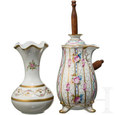 Kanne und Vase, Porzellanmanufaktur Limoges, 20. Jahrhundert - Foto 2
