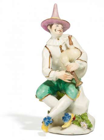 Meissen, Sitzender Hanswurst mit Dudelsack - photo 1