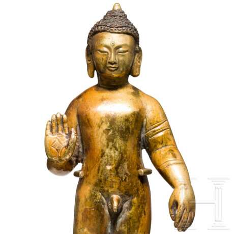 Außergewöhnlicher stehender Buddha, wohl Indien, 18./19. Jahrhundert - Foto 5