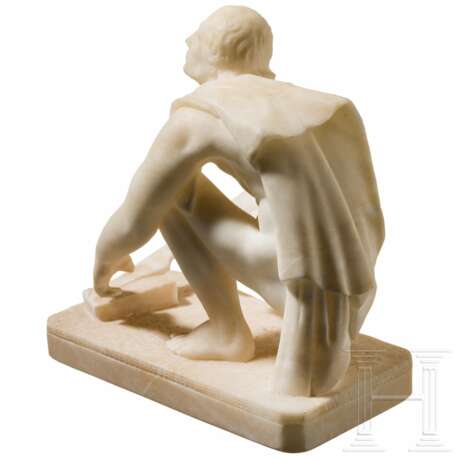 Alabaster-Skulptur des "Arrotino" als Klingenschleifer, Italien, 19. Jahrhundert - photo 3