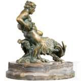Bacchus auf Ziegenbock, Bronze auf Marmorsockel, um 1900 - photo 2