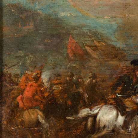 Zwei Ölbilder eines Reitergefechts, 18. Jahrhundert - photo 5