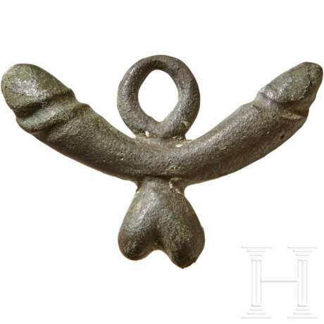 Doppelphallus-Amulett, römisch, 1. - 3. Jahrhundert - фото 1