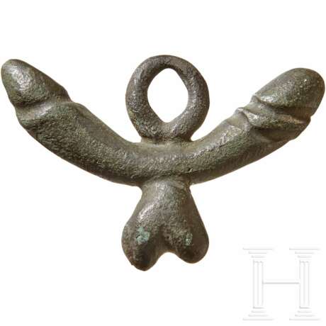 Doppelphallus-Amulett, römisch, 1. - 3. Jahrhundert - photo 2