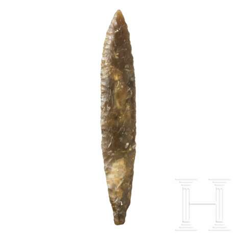 Lanzettförmiger Flintdolch, Seeland/Dänemark, Neolithikum, 3. Jahrtausend vor Christus - фото 1