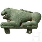 Vollplastischer Bronzeaufsatz in Form eines Panthers, byzantinisch - photo 2