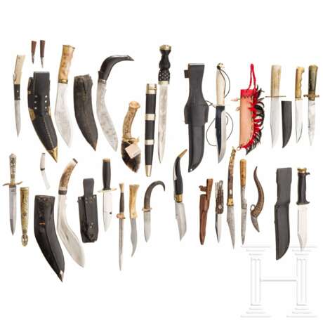 22 Messer und Dolche aus Europa und Nepal, 19./20. Jahrhundert - Foto 2