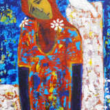 Gemälde „Девушка и голубь / ПРОДАНО“, Leinwand, Ölfarbe, Impressionismus, Армения, 2019 - Foto 1