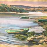 “Evening on the Oka river. Tarusa” See description Realist Landscape painting 2019 - photo 1