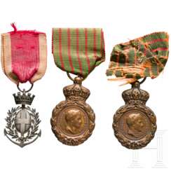 Drei Medaillen, Frankreich, 19. Jahrhundert