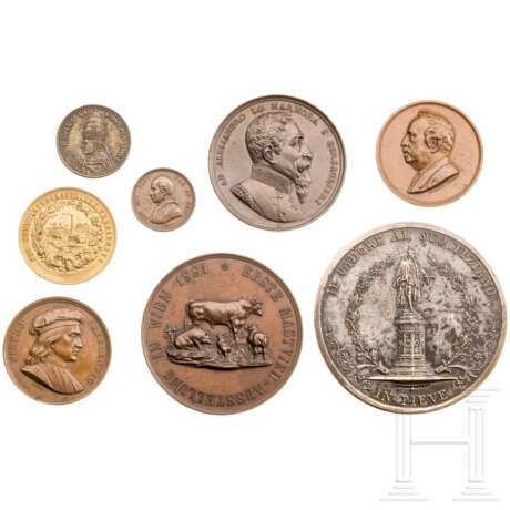 Acht Medaillen, Italien/Österreich, 19. Jahrhundert - Foto 1