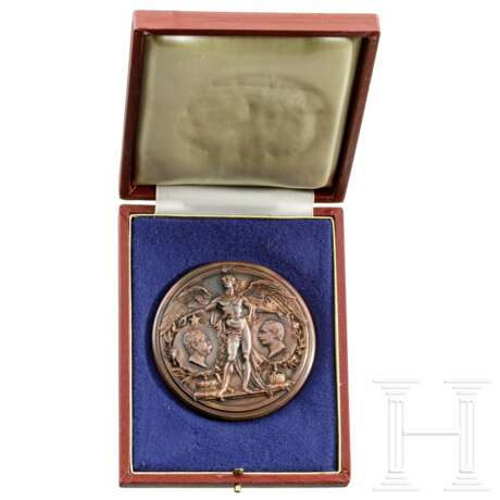 Medaille zum Besuch Wilhelms II., Italien, datiert 1888 - Foto 1