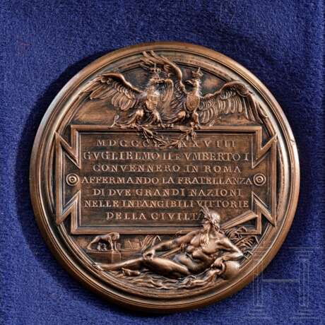 Medaille zum Besuch Wilhelms II., Italien, datiert 1888 - photo 4
