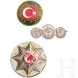 Drei Silbermedaillen 1875, Polizeistern und Zollabzeichen, Türkei - photo 3