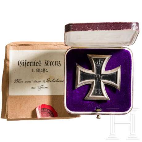 Eisernes Kreuz 1914, 1. Klasse im Etui mit Überkarton - Foto 1