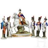 Sechs Porzellanfiguren von Soldaten der Napoleonischen Kriege, Scheibe-Alsbach, 20. Jahrhundert - photo 1