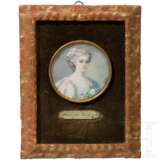 Enrichetta d'Este (1702-77) - Portraitminiatur auf Elfenbein der Prinzessin von Modena, Ende 19. Jahrhundert - Foto 3