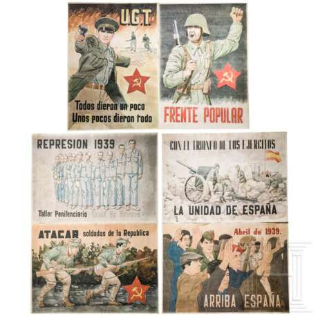 Sechs Plakate zum Spanischen Bürgerkrieg, 1936-39 - Foto 1