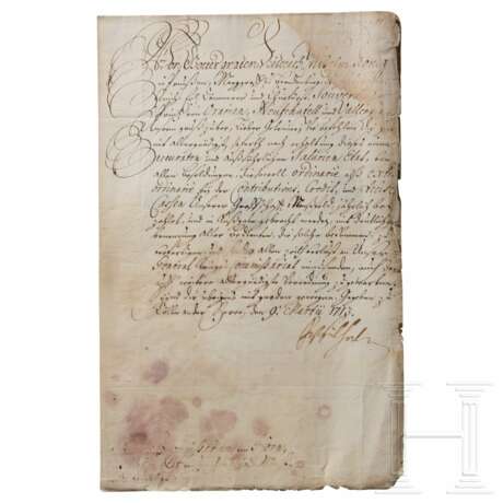 König Friedrich Wilhelm I., Autograph, datiert 9.3.1713, Preußen - photo 2