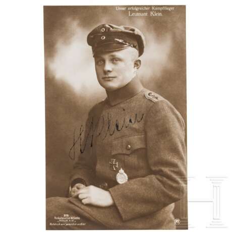 Leutnant Hans Klein - Foto-Ansichtskarte (Sanke) mit Unterschrift - фото 1