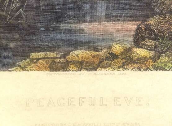 Rost C. Гравюра "Peaceful Eve" 1883 год - фото 6