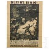 Plakat "Bleibt Einig!" im Kriegsjahr 1916/17, Deutschland - Foto 1