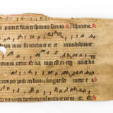 Mittelalterliche Notenhandschrift auf Pergamentpapier, - Foto 2