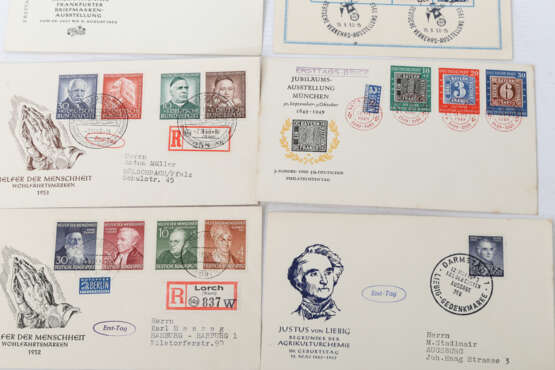 Bundesrepublik 1949 - 1954, 12 FDC, - photo 2