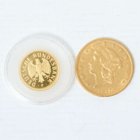 GOLDLOT mit USA 20 Dollars 1877 Liberty Head, - Foto 3