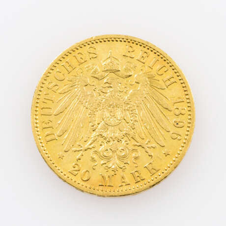 Hessen/GOLD - 20 Mark 1896 A, Ernst Ludwig 1892-1918, - photo 2