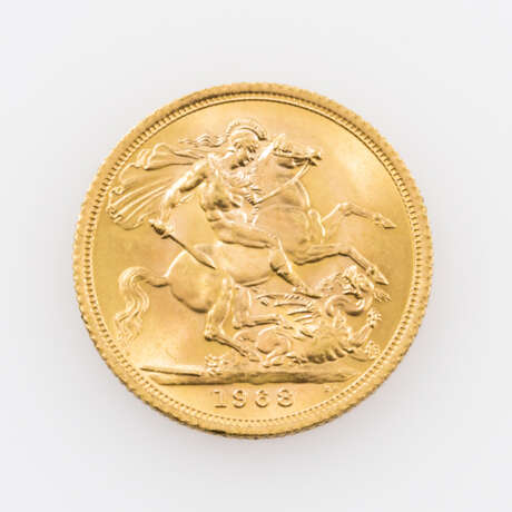 GB/GOLD - 1 Sovereign 1968 Elisabeth II., - photo 2