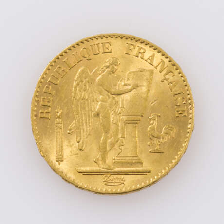 Frankreich/Gold - 20 Francs 1877/A, Stehender Engel, ss-vz., - photo 1