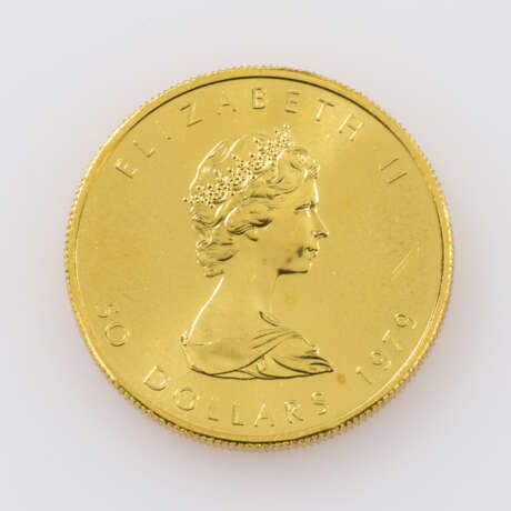 Kanada/GOLD - 50 Dollars 1979, Maple Leaf, stgl-, minimale Flecken avers, - photo 1