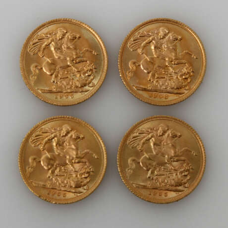 GB/GOLD - 4 x 1 Sovereign, - Foto 2