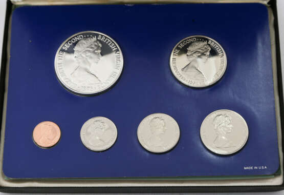 Konvolut SILBERmünzen im Schuhkarton - dabei z.B. 1 x Panama Proof Set - 26,935 Balboas 1975, Erhalt unterschiedlich, ehemals PP, Patina, - Foto 3