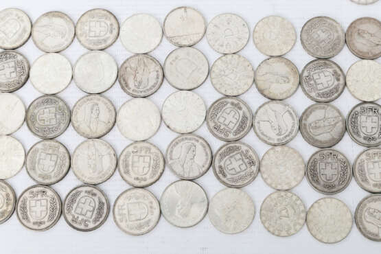 Konvolut Münzen mit Schwerpunkt Deutsches Reich und Schweizer Franken, - photo 2