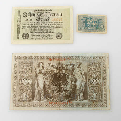 Konvolut mit u.a. Württemberg 2 Mark 1877 F, - Foto 2